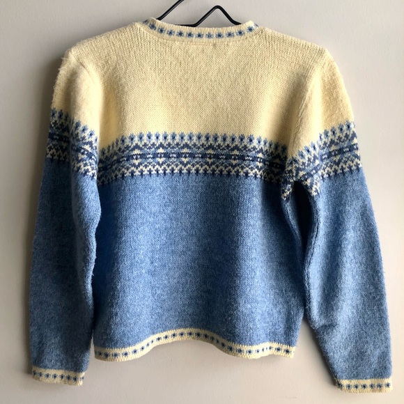 Lipstick D’amore Yellow Blue Knit Sweater - Picture 2 of 3